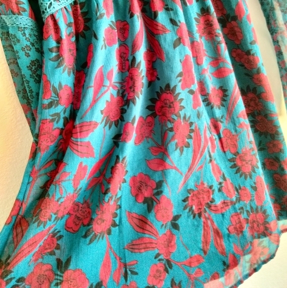 Abercrombie & Fitch floral Bohemian turquoise dress - Picture 6 of 6